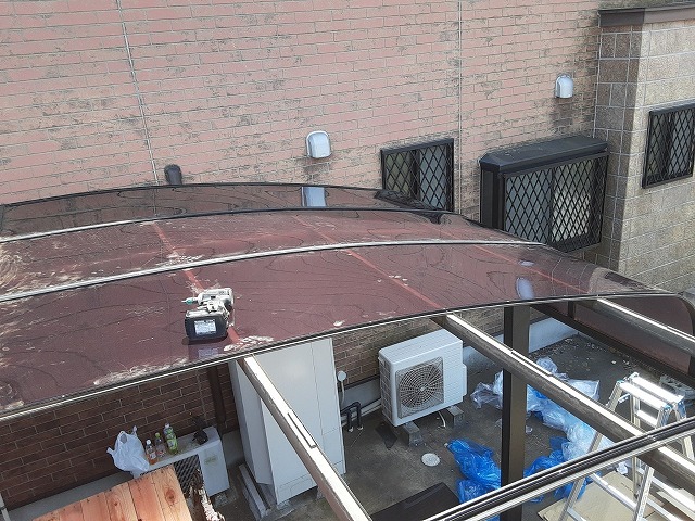 つくば市カーポート屋根交換工事